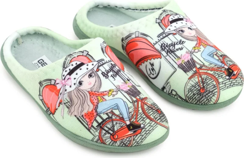 Gezer Girls Winter Design Comfortable Silent Sole Gondola Home Garden Slippers