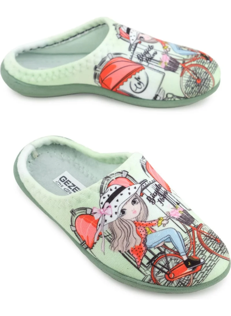 Gezer Girls Winter Design Comfortable Silent Sole Gondola Home Garden Slippers