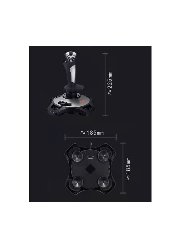 PXN - 2113 Pro - USB Flight Stick PC Joystick Controller Simulator Gamepad Wired Gaming Control for Flight Stick Simulation Games, Advanced Throttle 4 Axis 8 Way HAT Switch, for Windows XP/VISTA/7/8/10 - Image 1