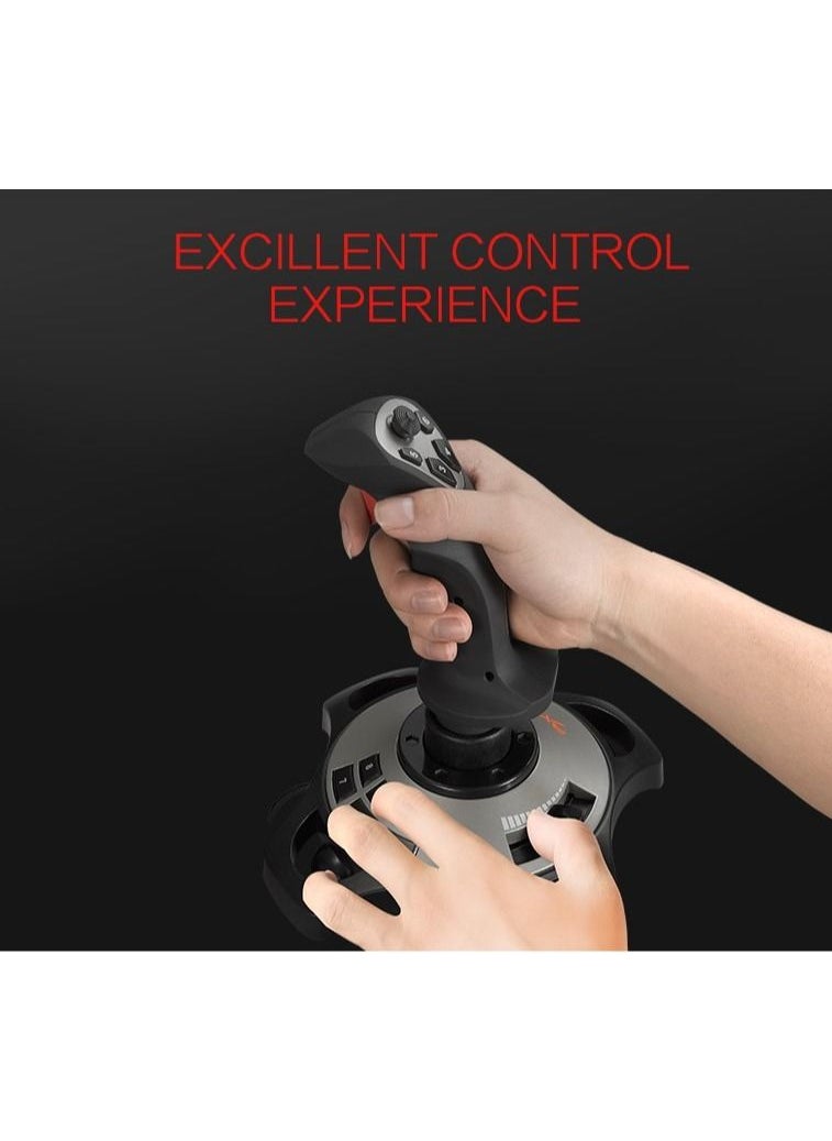 PXN - 2113 Pro - USB Flight Stick PC Joystick Controller Simulator Gamepad Wired Gaming Control for Flight Stick Simulation Games, Advanced Throttle 4 Axis 8 Way HAT Switch, for Windows XP/VISTA/7/8/10 - Image 1