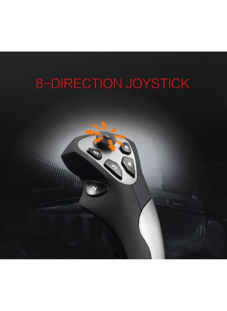 PXN - 2113 Pro - USB Flight Stick PC Joystick Controller Simulator Gamepad Wired Gaming Control for Flight Stick Simulation Games, Advanced Throttle 4 Axis 8 Way HAT Switch, for Windows XP/VISTA/7/8/10 - Image 1