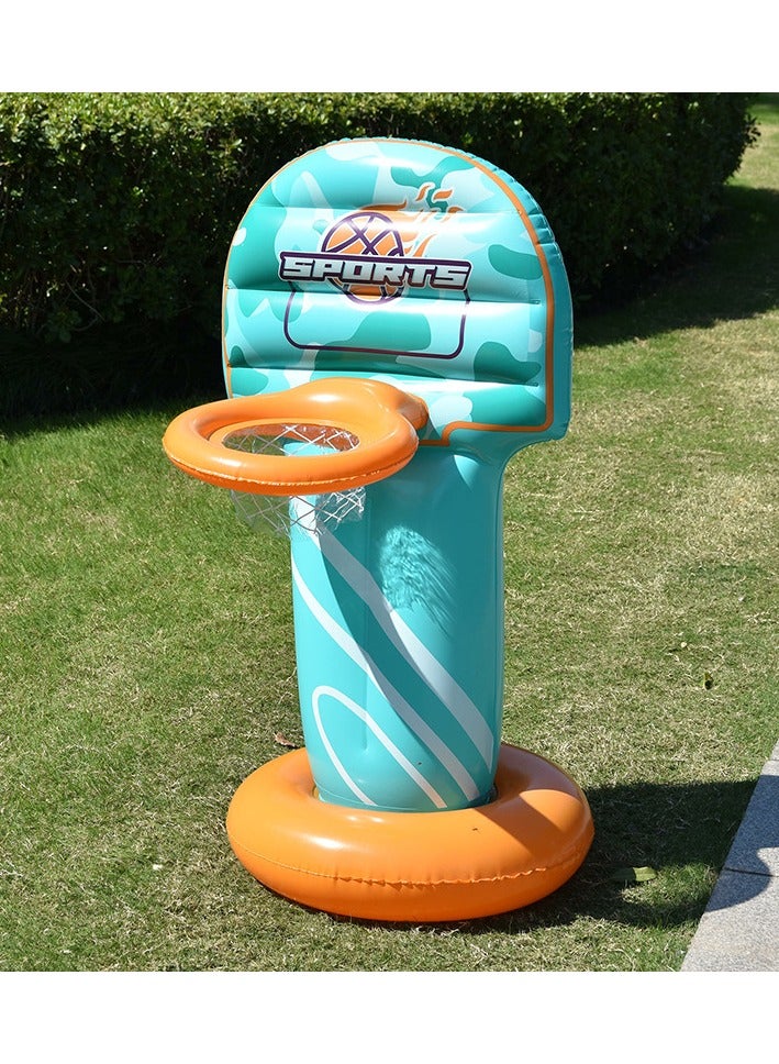 Inflatable Basketball Hoop, Floating Basketball Stand, Water Game Toy, Blow Up Pool Goal, Outdoor Indoor Sports Toy for Kids, Garden Pool Inflatable Floating Toy  - Image 1