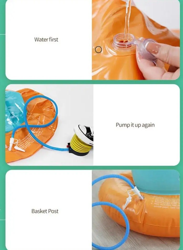 Inflatable Basketball Hoop, Floating Basketball Stand, Water Game Toy, Blow Up Pool Goal, Outdoor Indoor Sports Toy for Kids, Garden Pool Inflatable Floating Toy  - Image 4