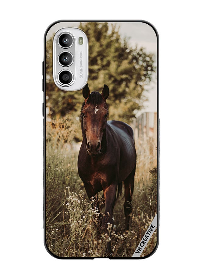 VR CREATIVE Protective Case Cover For Motorola Moto G82 Brownie Horse Design Multicolour - Image 1