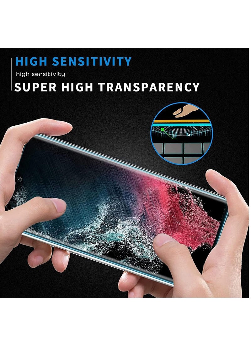 LEDIN [2+2Pack] Compatible for Samsung Galaxy S23 Ultra Screen Protector With Camera Lens Protector Tempered Glass HD Clear Anti Scratch No Bubble [2023] For Galaxy S23 Ultra (S23 Ultra) - Image 4