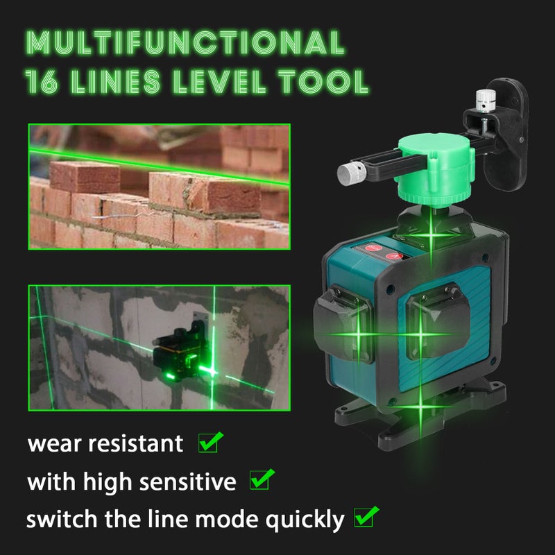 Multifunctional 16 Lines Level 3° Self-leveling Function Leveling Tool Omnidirectional Ground Wall Sticker Line - Image 5