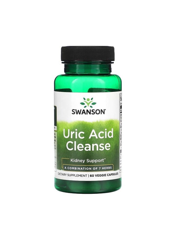 SWANSON منظف حمض اليوريك، 60 كبسولة نباتية