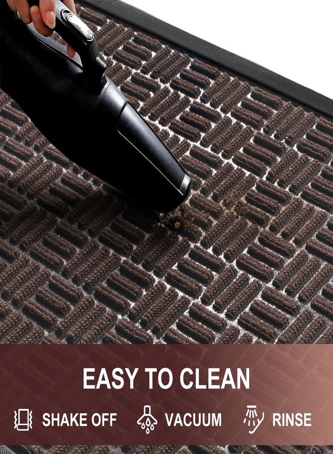 Mibao Front Door Mat, Heavy Duty Durable Welcome Mat for Outdoor Indoor, Dirt Trapper Waterproof Super Absorbent Door Mat for Entryway Outside Patio Porch, 29.5" x 17", Beige - Image 4
