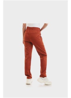 IZOR Rectangular Patch Pocket Plain Pants - Burnt Orange  - Image 3