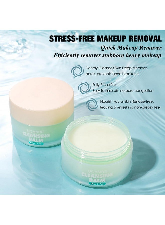 Ucanbe Cleansing Balm Makeup Remover Natural Gentle Deep Cleaning Makeup Cleansing Balm For Waterproof Eye Face Lip Makeup 3.17Oz Made For All Skin Types - Image 4