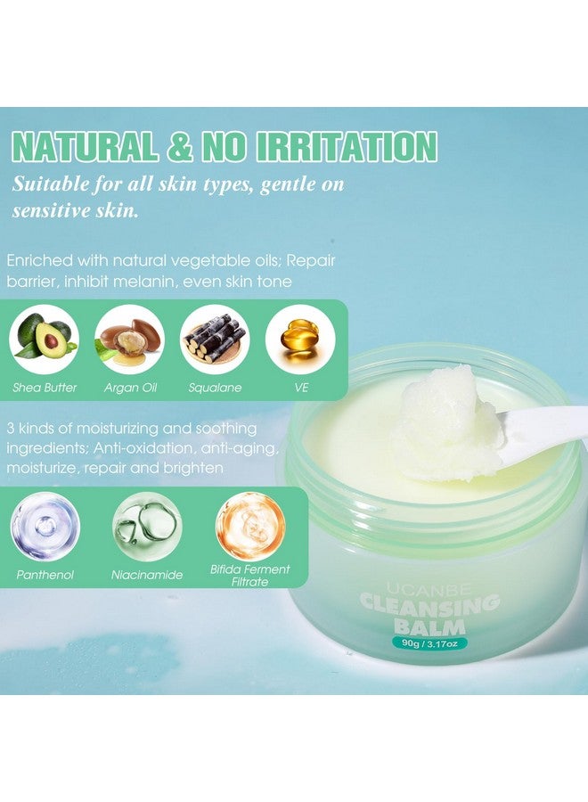 Ucanbe Cleansing Balm Makeup Remover Natural Gentle Deep Cleaning Makeup Cleansing Balm For Waterproof Eye Face Lip Makeup 3.17Oz Made For All Skin Types - Image 5