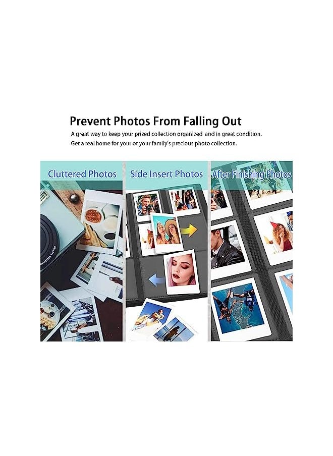 The Bros 432 Pockets Mini Photo Album Compatible for Fujifilm Instax Mini 12 11 9 90 8+ 8 7S 40 26 25 EVO LiPlay Instant Camera/Mini Link SP-1 Printer/Z2300/ PIC-300 Polaroid Pictures（Black)  - Image 4