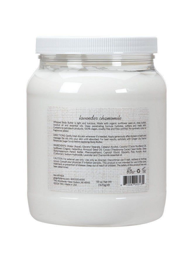 Ginger Lily Farms Botanicals Whipped Body Butter for Dry Skin, Ultra-Hydrating, 100% Vegan & Cruelty-Free, Lavender Chamomile, 59 Ounces - Image 2