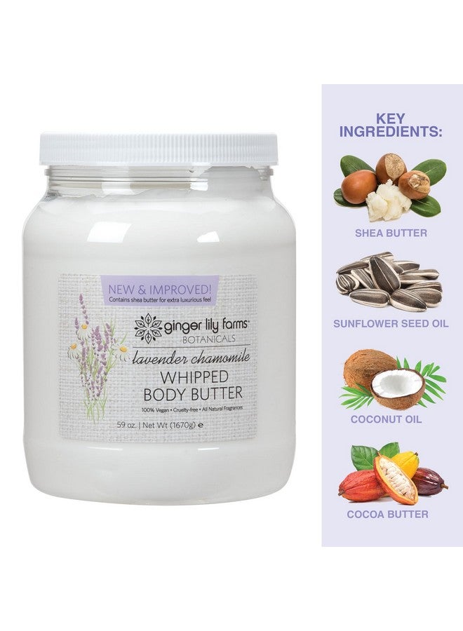 Ginger Lily Farms Botanicals Whipped Body Butter for Dry Skin, Ultra-Hydrating, 100% Vegan & Cruelty-Free, Lavender Chamomile, 59 Ounces - Image 4