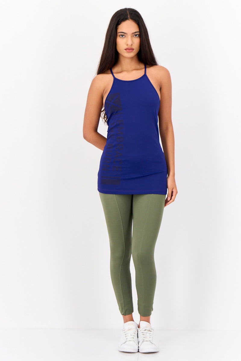 Reebok Women Sportswear Fit Sleeveless Training Tank Top, Navy Blue - Image 4