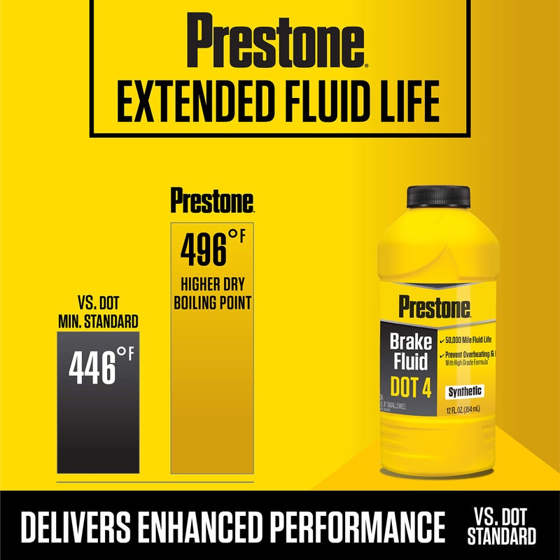 Prestone AS800Y DOT 4 Synthetic Brake Fluid - 12 oz. - Image 2