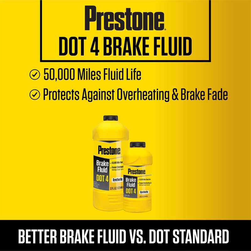 Prestone AS800Y DOT 4 Synthetic Brake Fluid - 12 oz. - Image 1