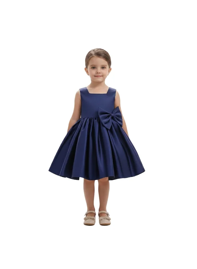 بيداني Satin Party Dress - Navy Blue