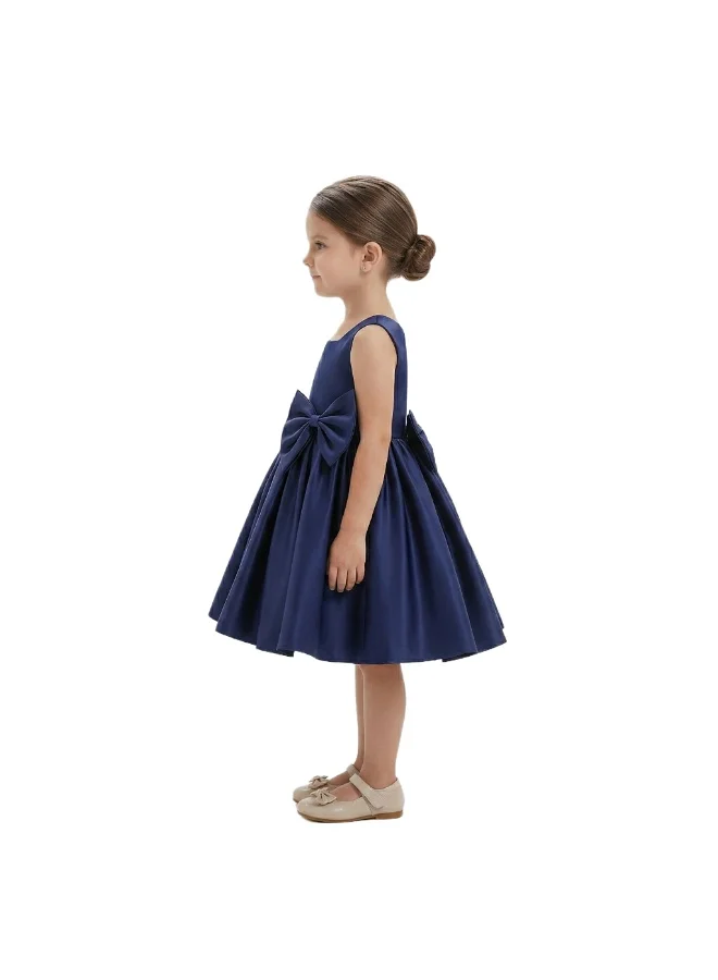 بيداني Satin Party Dress - Navy Blue