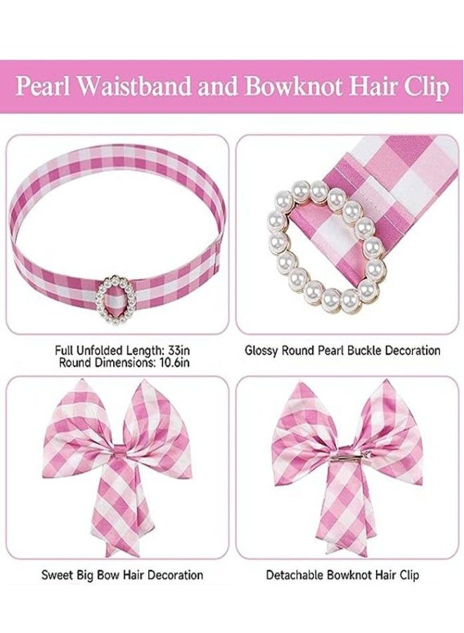 Beauenty Dress Girls Pink Costume Dress Margot Robbie Bar-bie Movie Cosplay Dress Up Kids Outfits Birthday Party - Image 5