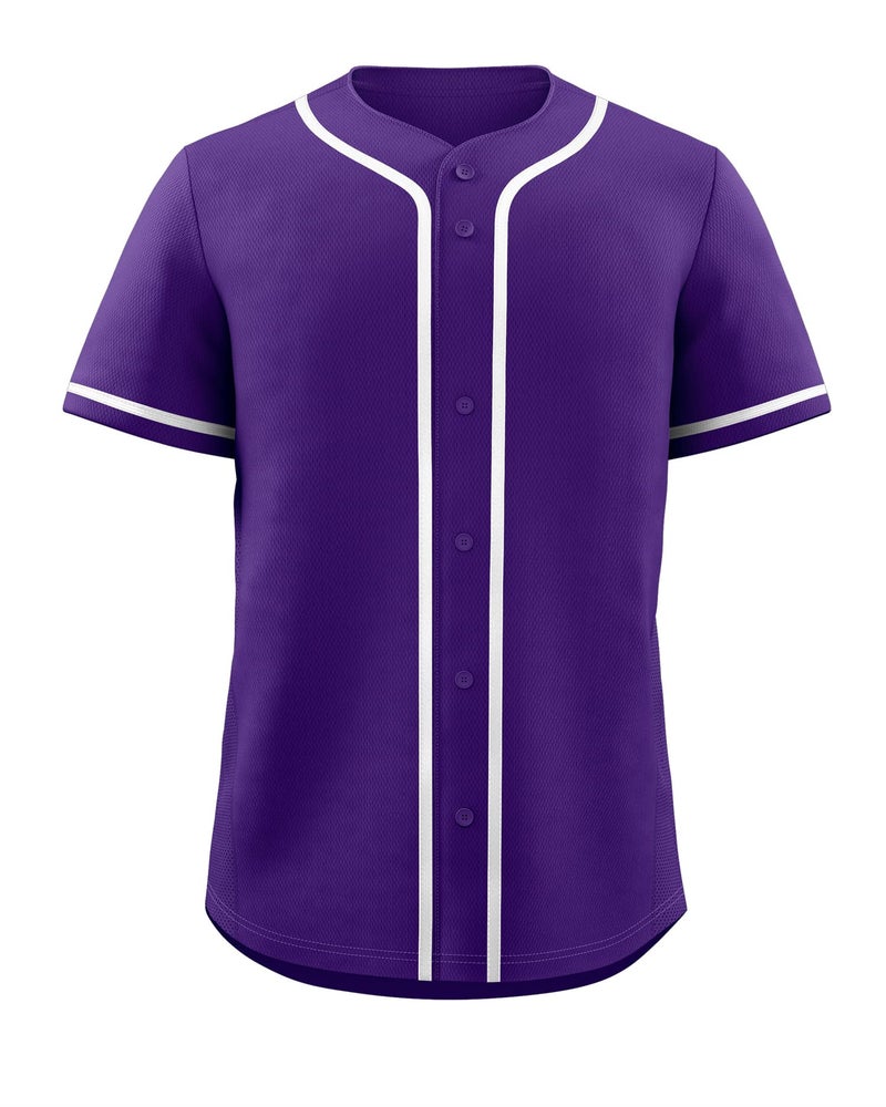 KXK Blank Baseball Jersey for Men Casual Button Down Shirts Short Sleeve Active Team Sports Uniform - Image 1