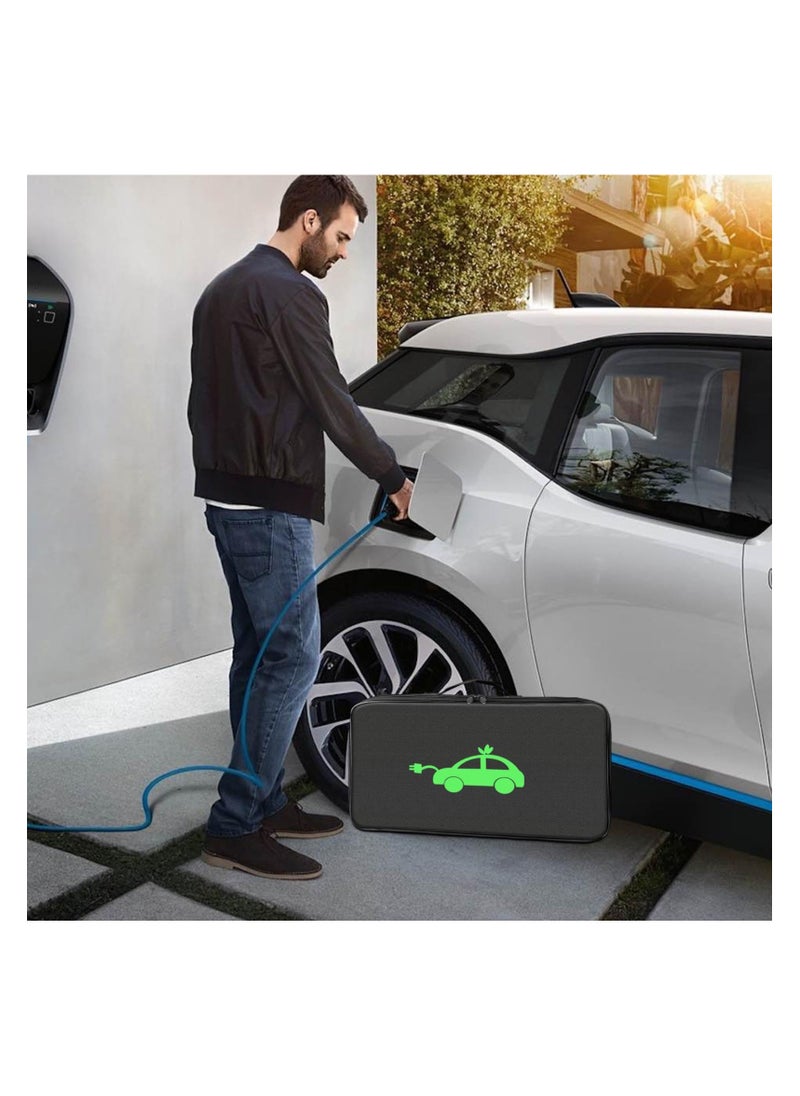 SYOSI - Electric Vehicle Charging Cable Storage Bag, Electric Car Charger Cable Holder Bag Ev Charging Cable Travel Pouch, Portable Ev Charging Cable Carrying Case for Electric Vehicles, Extension Cables - Image 1