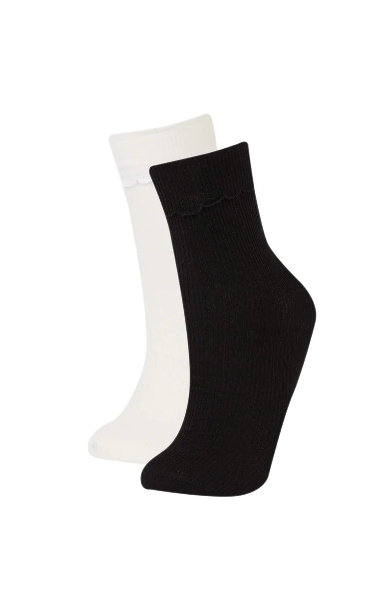 ديفاكتو Woman Ribbon 2 Piece Cotton Long Socks