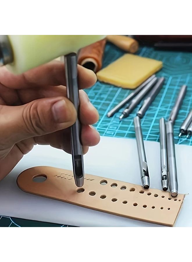 Four Piece Set Manual Hole Punch Tool 2 5mm 3mm 3 5mm 4mm For Leather Crafting - Image 1