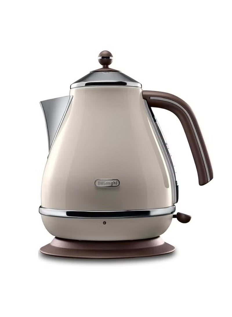 De'Longhi Vintage fast electric kettle 1.7L 2000W KBOV2001BG (beige) - Image 2