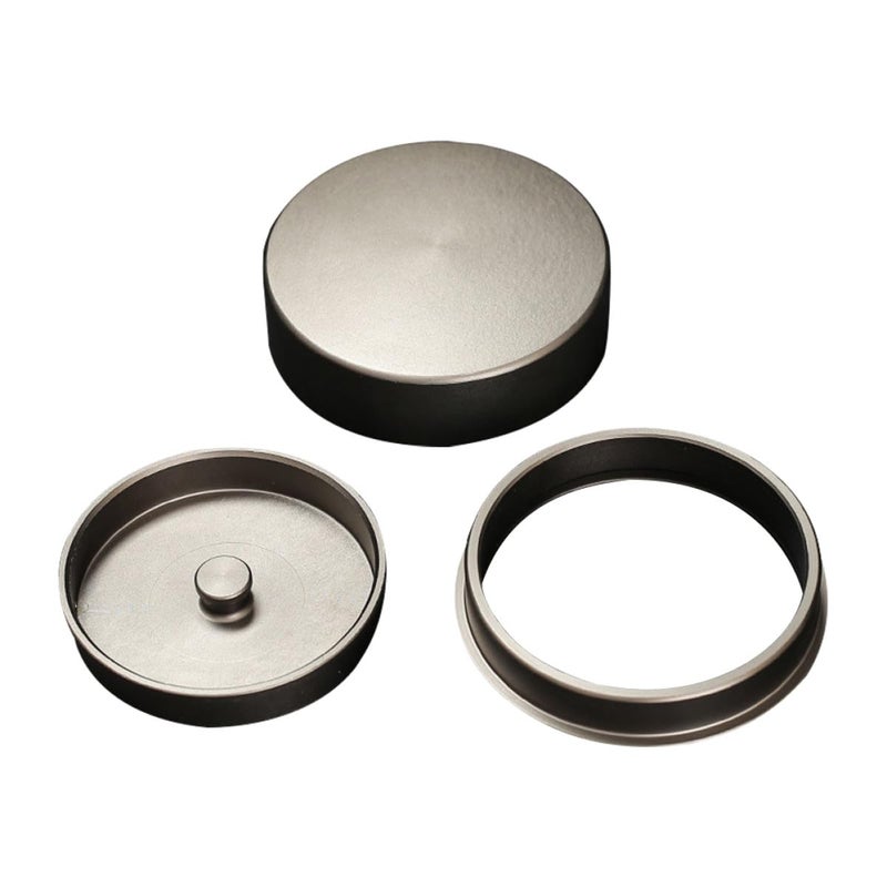 Wear Resistant Ceramic Tea Jar Lid Set With Alloy Threaded Seal Gray Kitchen Accessory - Image 2