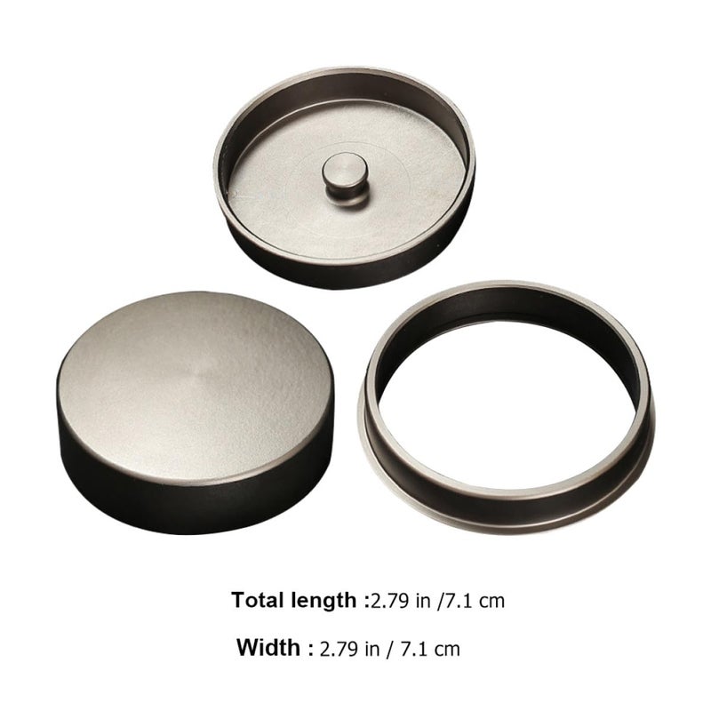 Wear Resistant Ceramic Tea Jar Lid Set With Alloy Threaded Seal Gray Kitchen Accessory - Image 3