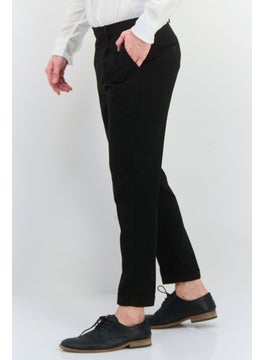 Sorbino Men Regular FIt Plain Dress Pants, Black  - Image 2