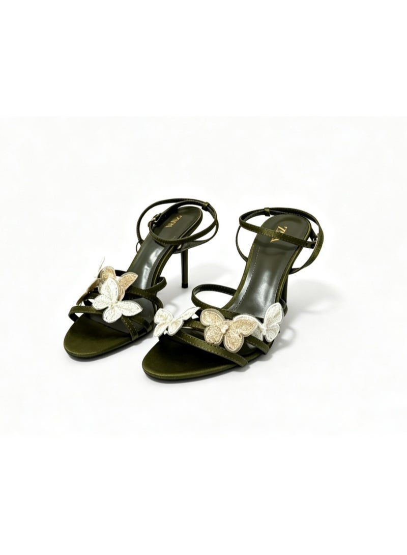 Zara Butterfly Embellished Strappy Open-Toe High-Heel Sandals - Image 4