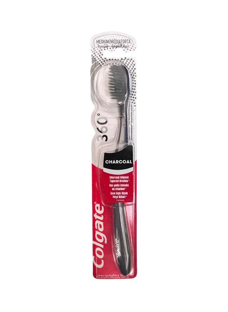 Colgate Colgate 360 Charcoal Toothbrush medium Multi Color 