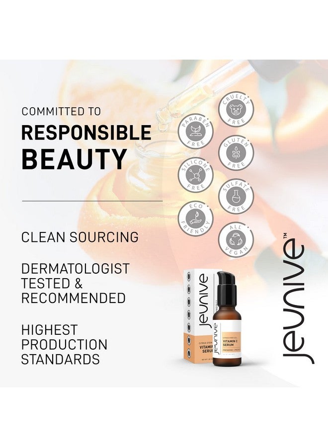 Jeunive Citrus Stem Cells Vitamin C Serum With Antiaging Hyaluronic Acid & Citrus Stem Cells | Day And Night Nourishment To Refresh And Even Blemishes For That Special Glow 1 Oz (28G) - Image 5