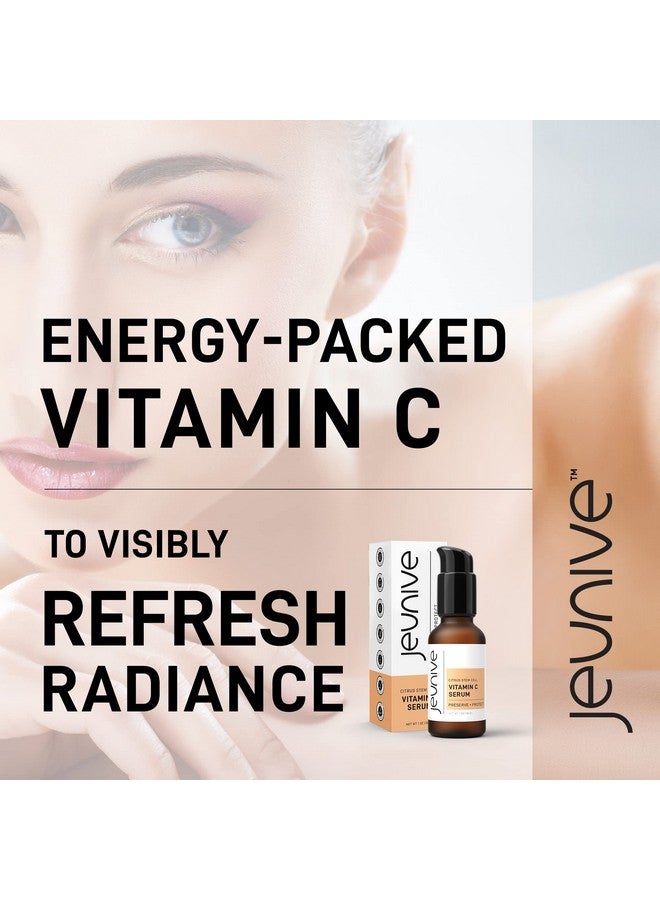Jeunive Citrus Stem Cells Vitamin C Serum With Antiaging Hyaluronic Acid & Citrus Stem Cells | Day And Night Nourishment To Refresh And Even Blemishes For That Special Glow 1 Oz (28G) - Image 2