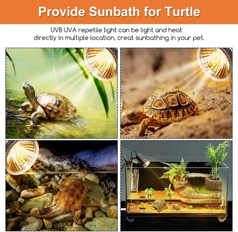 VAYINATO ® 50 واط ضوء تسخين السلحفاة الأشعة فوق البنفسجية UVA UVB لمبة حرارة السلحفاة لمبة هالوجين تسخين السلحفاة من Petzlifeworld - Image 2