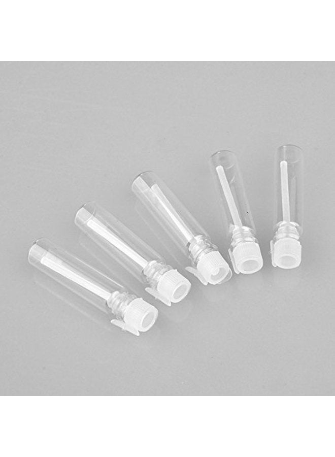 Enslz 2ml 100Pcs Mini Sample Cute Glass Travel Oil Perfume Bottle with Drop& Spray Empty Sample Bottle for Essential Oils Aromatherapy (2ml) - Image 4