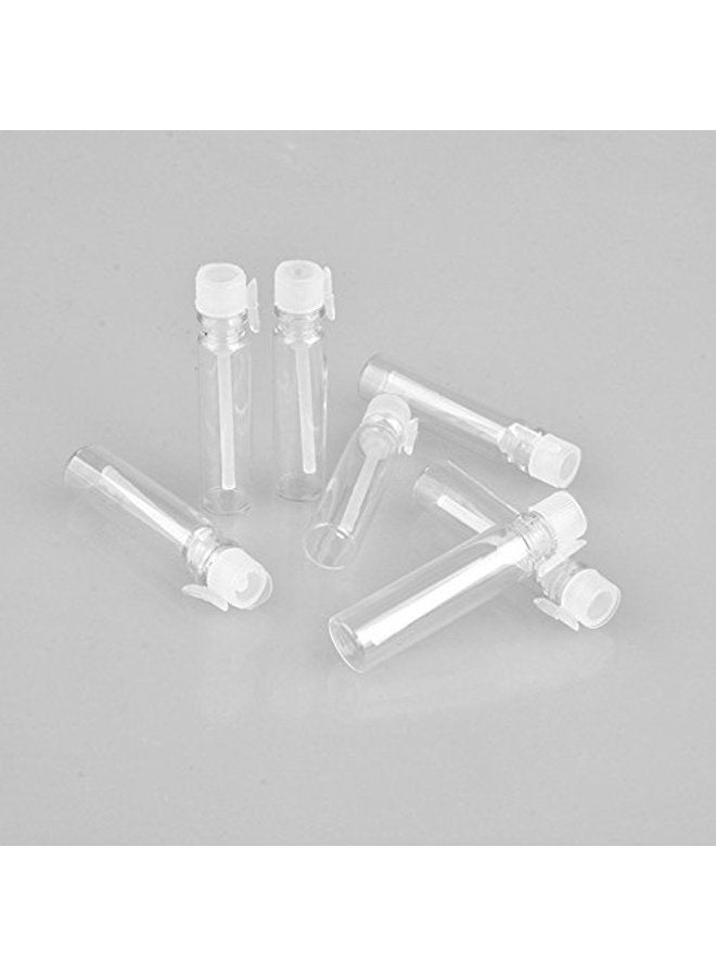 Enslz 2ml 100Pcs Mini Sample Cute Glass Travel Oil Perfume Bottle with Drop& Spray Empty Sample Bottle for Essential Oils Aromatherapy (2ml) - Image 5