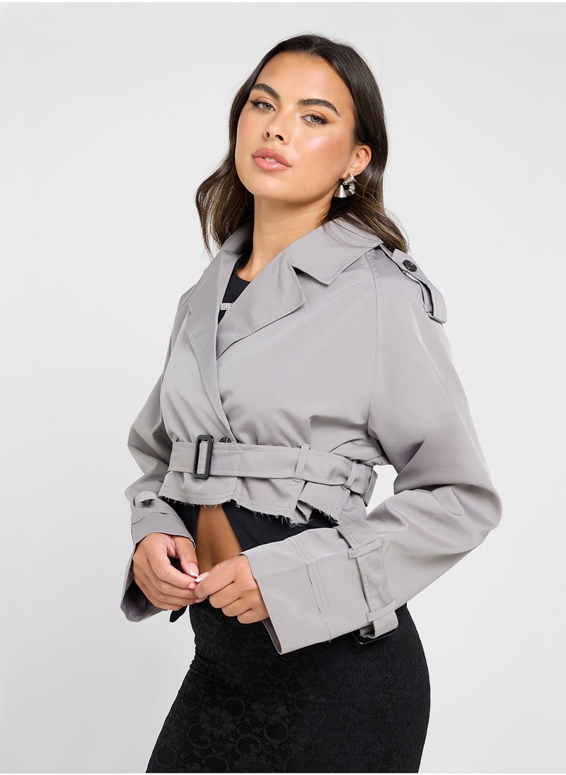 Ginger - Cropped Trench Jacket - Image 1
