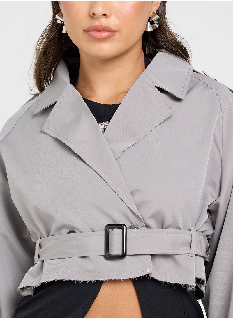 Ginger - Cropped Trench Jacket - Image 1