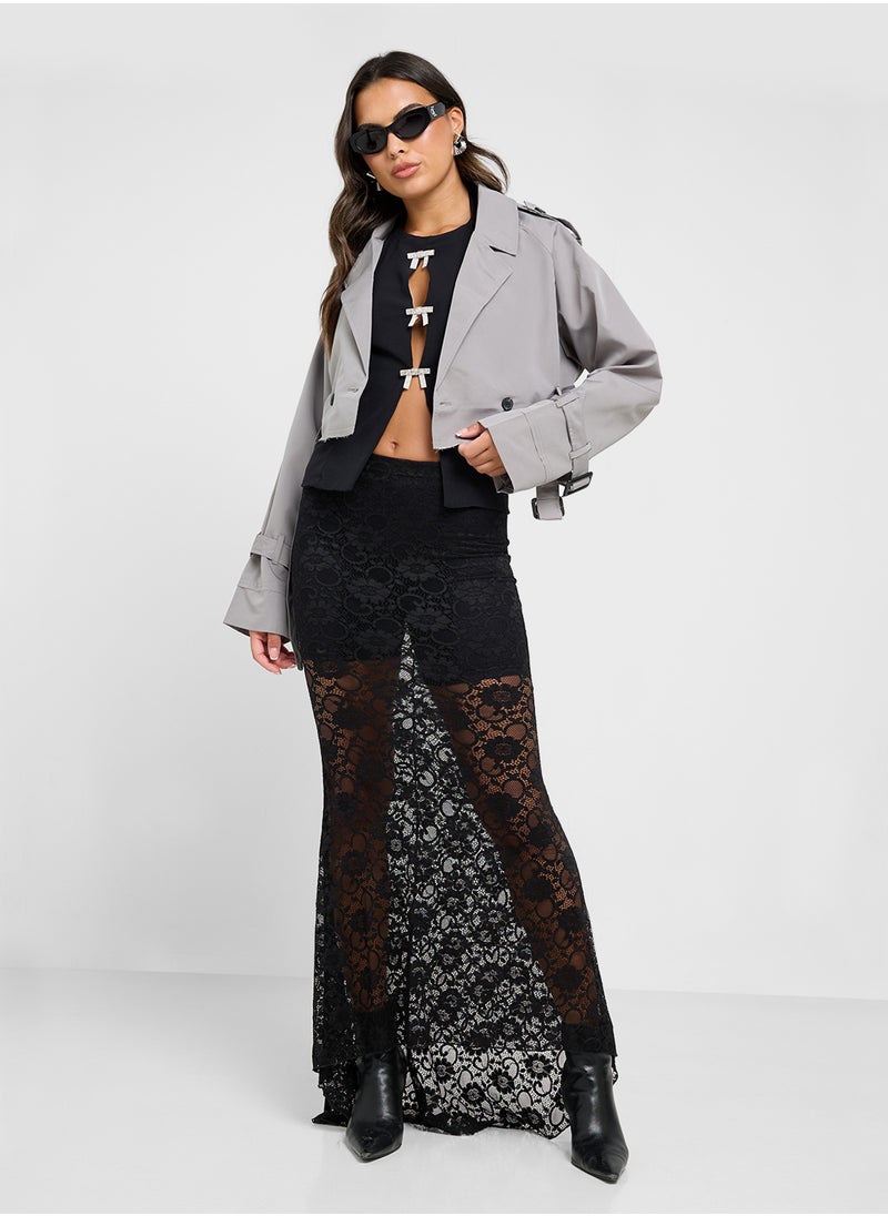Ginger - Cropped Trench Jacket - Image 1