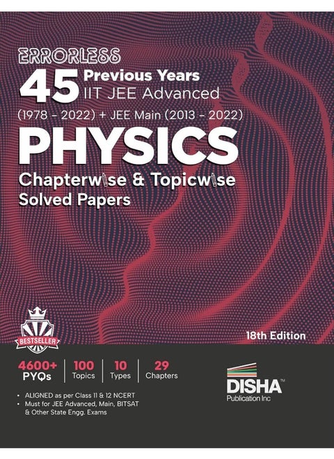 Errorless 45 Previous Years IIT JEE Advanced (1978