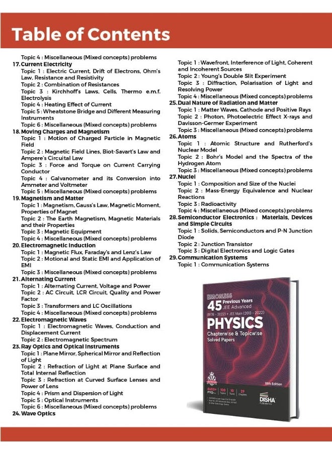 Errorless 45 Previous Years IIT JEE Advanced (1978