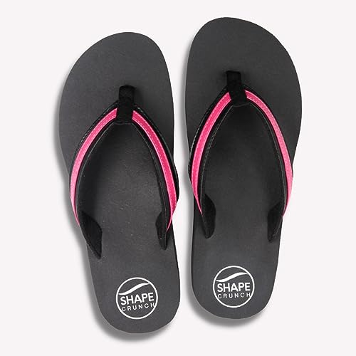 SHAPECRUNCH Women's Arch Support Slippers | Ortho Flipflops with soft MCR footbed - Reduce Pressure on Feet, Joints, and Back (Pink, 4) - Image 5