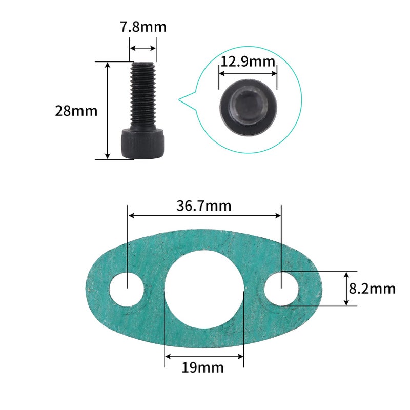 Tektall Aluminum Female Oil Drain Turbo Flange T3 T4 T04 GT40 GT55 ODF-02 1/2 NPT - Image 2