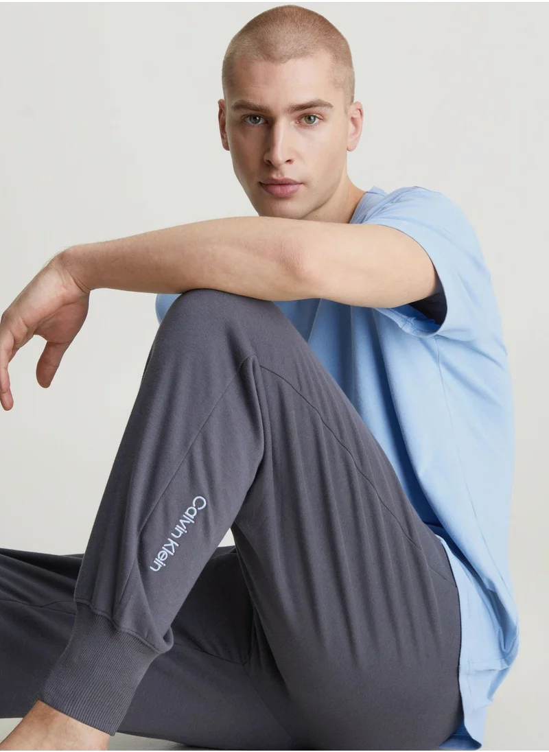 CALVIN KLEIN Logo Band Cuffed Sweatpants