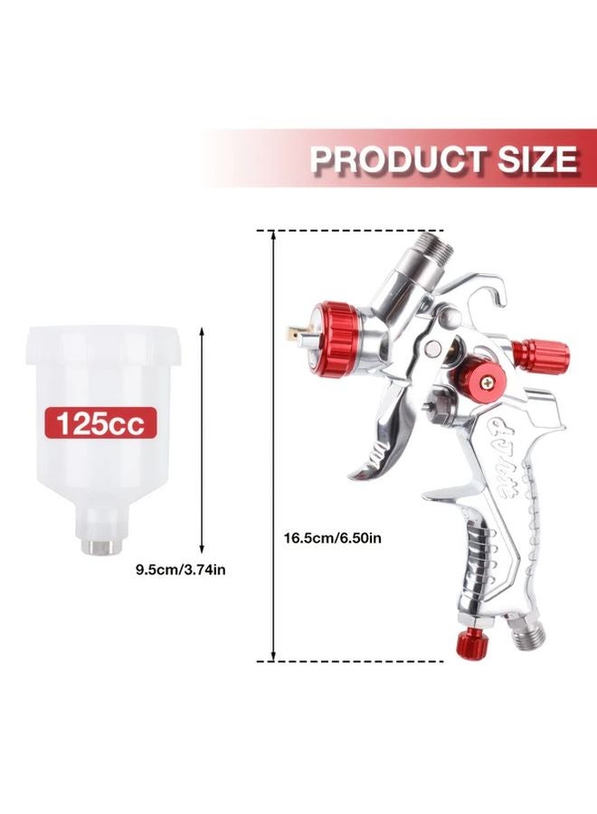 Set A HVLP Spray Gun With 0.8 1.0mm Nozzles Automotive Paint Sprayer For Car House Furniture - Image 3