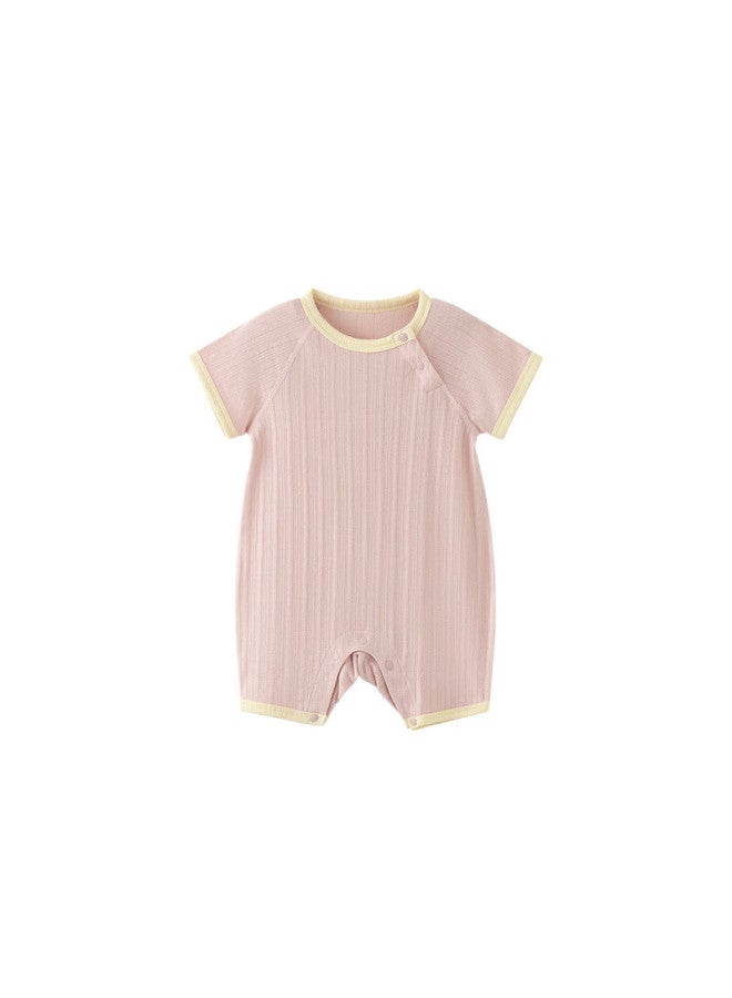 Papa Crawl Qq Cotton Summer Baby Clothes, Unisex Romper, Breathable, Elastic, Skin-Friendly, Light Green, 66Cm - Image 2