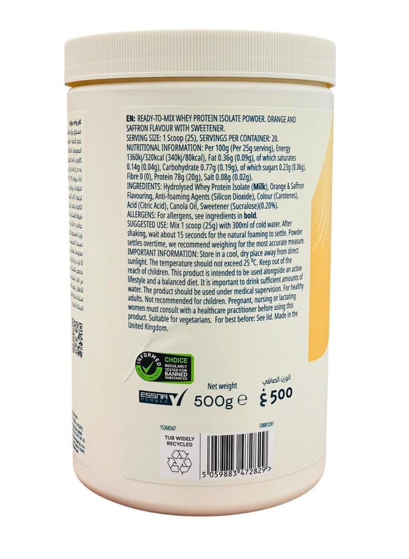 Myprotein My Protein Clear Whey Protein Orange Saffron Flavour 20 Servings 500 G - Image 3